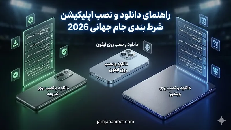 راهنمای دانلود و نصب اپلیکیشن شرط بندی جام جهانی 2026